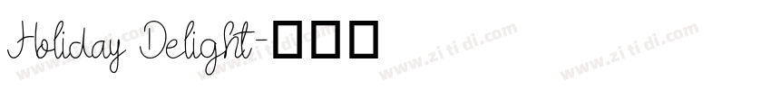 Holiday Delight字体转换